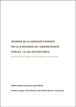 Informe de la Comissió d'Experts per a la Reforma de l'Administració Pública i el seu Sector Públic