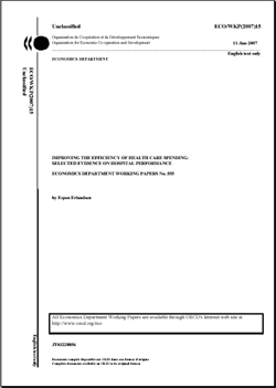 OCDE, Millorar l'eficiència de la despesa sanitària: selecció d'evidències sobre el rendiment hospitalari 