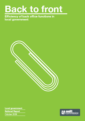 Audit Commission, L’eficiència de les funcions de back office en el govern local, octubre de 2008