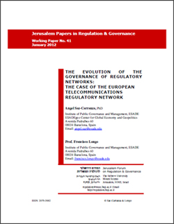 Saz-Carranza & Longo: “The Evolution of the Governance of Regulatory Networks: The Case of the European Telecommunications Regulatory Network”